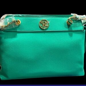 Badgley Mischka Bag tote with zipper gorgeous color NEW